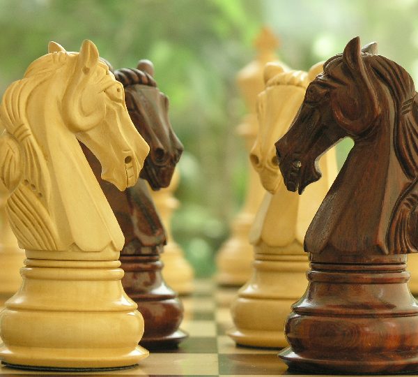 The Mayfield Ebonized Triple Weighted Chess Pieces - ChessBaron