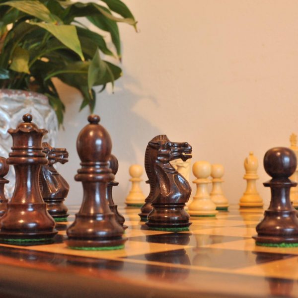 Alexander the Great - Ebony Chess Pieces