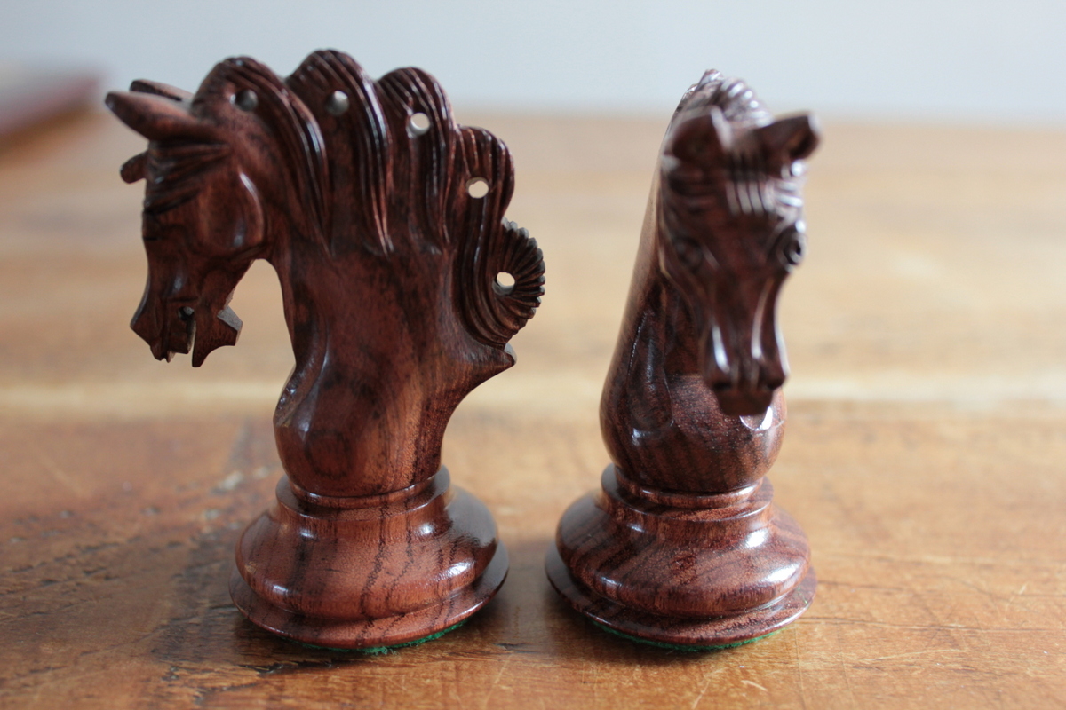 The Mayfield Ebonized Triple Weighted Chess Pieces - ChessBaron Chess Sets  USA - Call (213) 325 6540