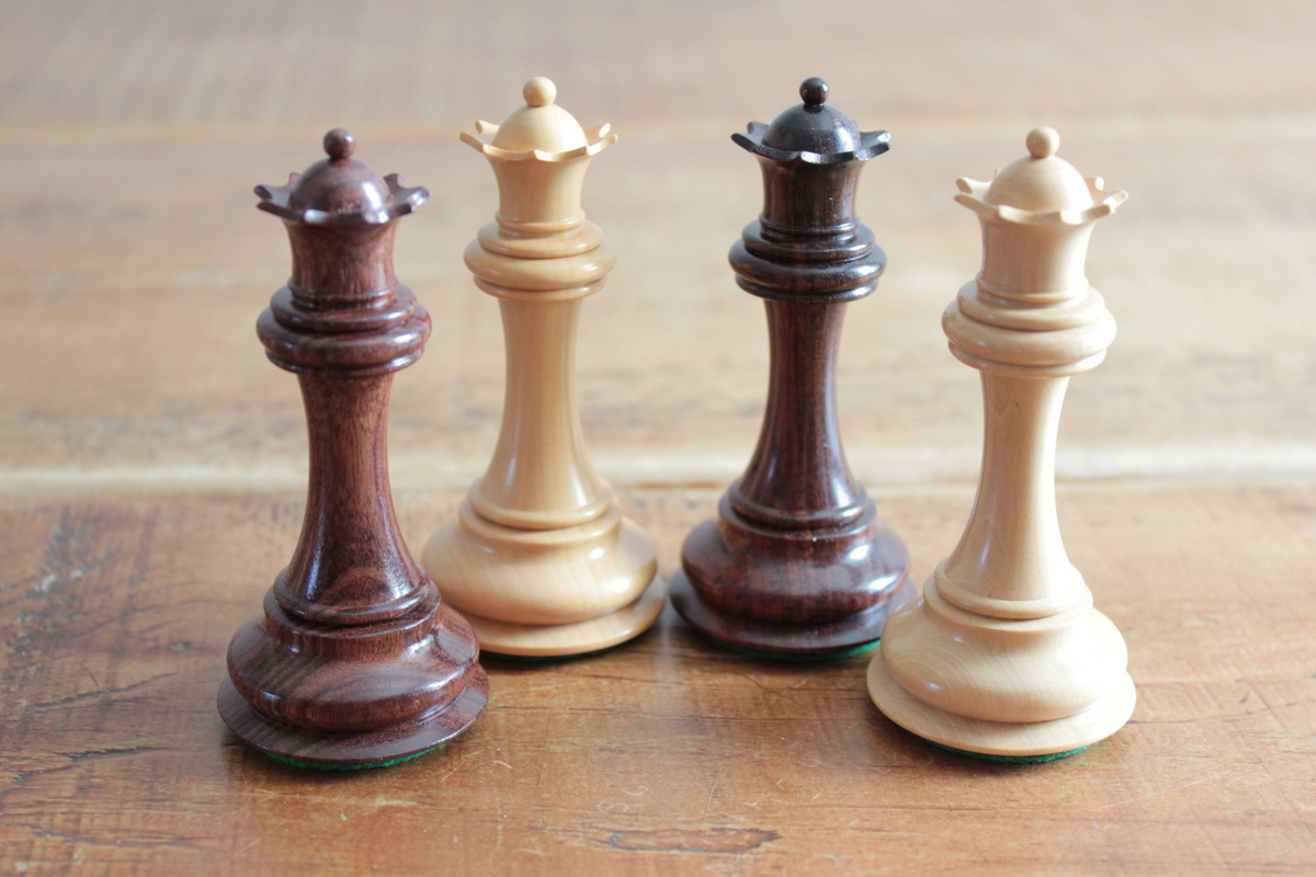 The Mayfield Ebonized Triple Weighted Chess Pieces - ChessBaron Chess Sets  USA - Call (213) 325 6540