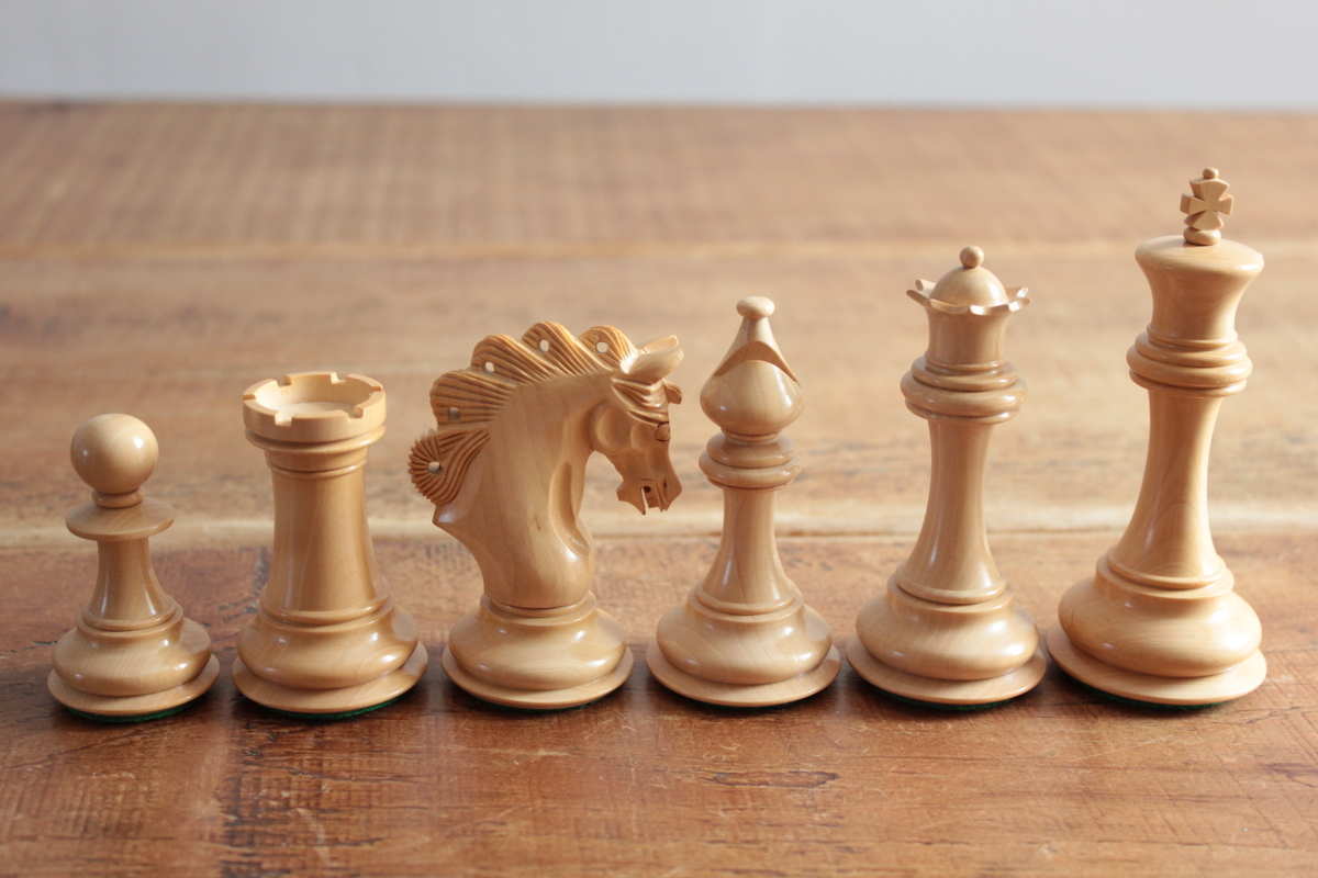 The Mayfield Ebonized Triple Weighted Chess Pieces - ChessBaron Chess Sets  USA - Call (213) 325 6540