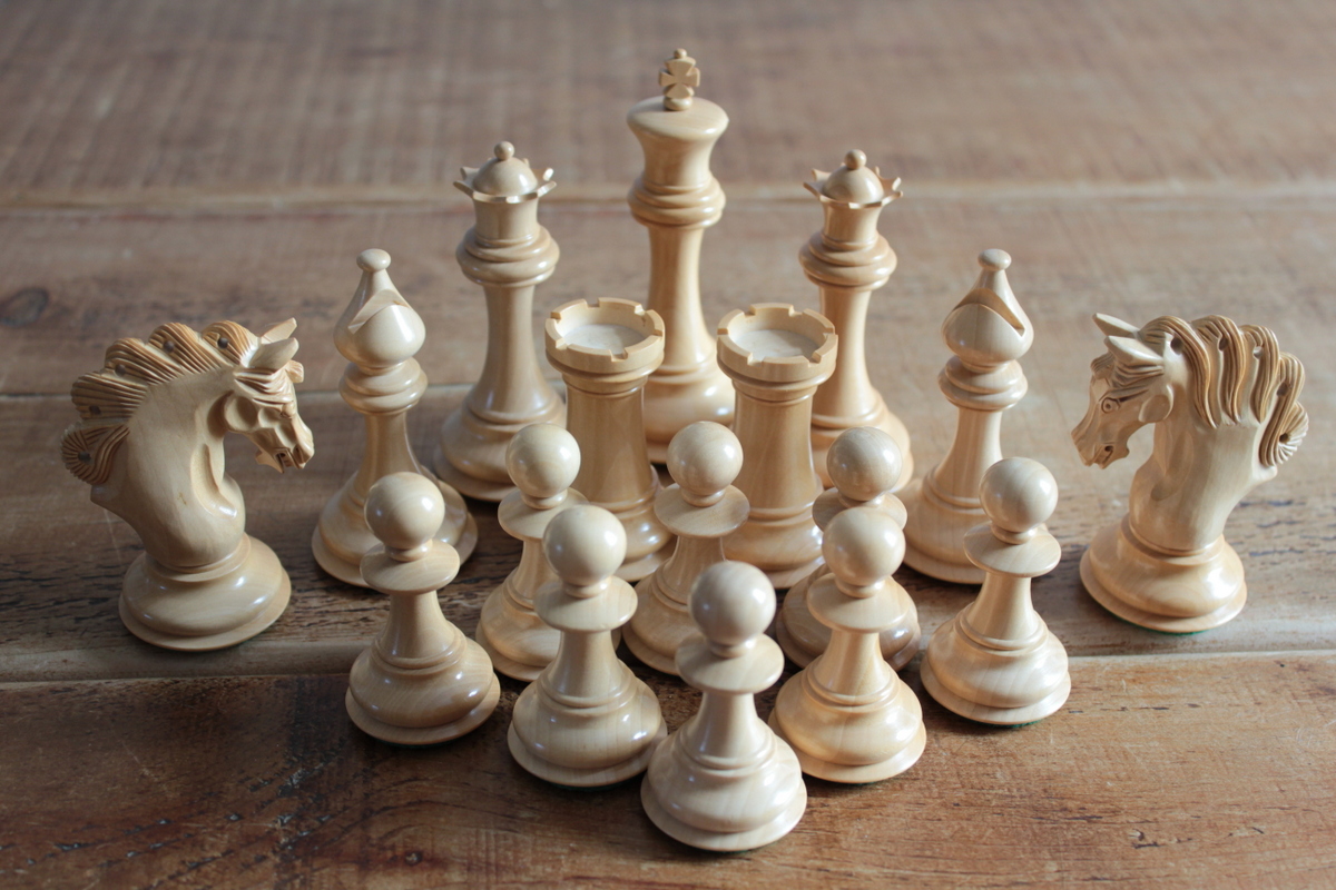 The Mayfield Ebonized Triple Weighted Chess Pieces - ChessBaron Chess Sets  USA - Call (213) 325 6540