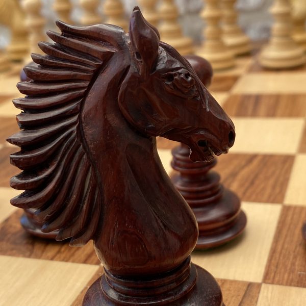 The Arabian - Triple Weighted Bud Rosewood Chess Pieces