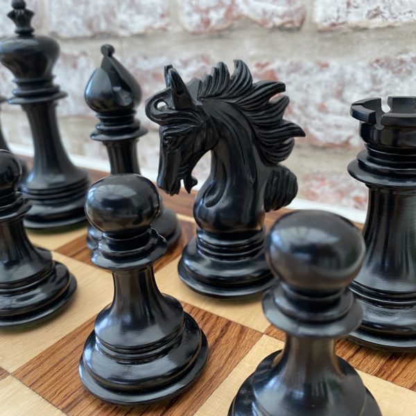 The Mayfield Ebonized Triple Weighted Chess Pieces - ChessBaron