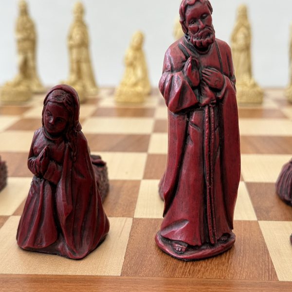 Nativity Chess Pieces – Biblical Chess Set with Joseph, Mary, and Jesus